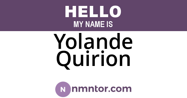Yolande Quirion