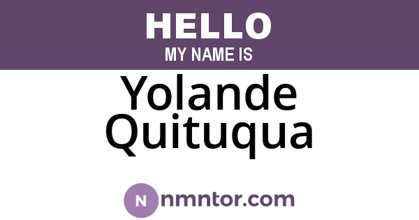 Yolande Quituqua