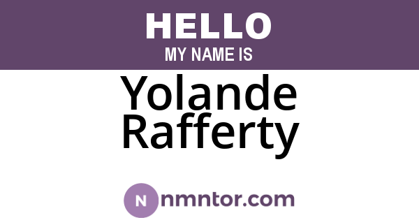 Yolande Rafferty