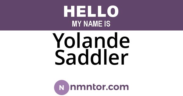 Yolande Saddler