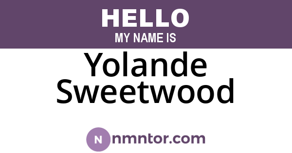 Yolande Sweetwood