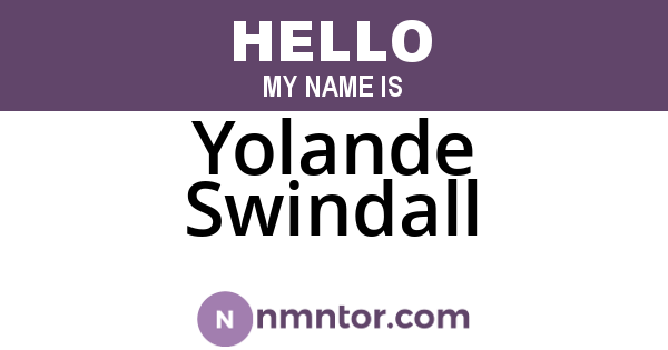 Yolande Swindall