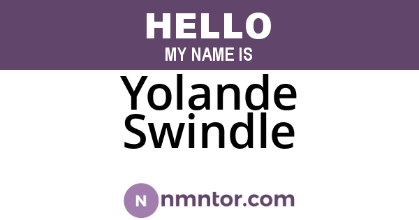 Yolande Swindle