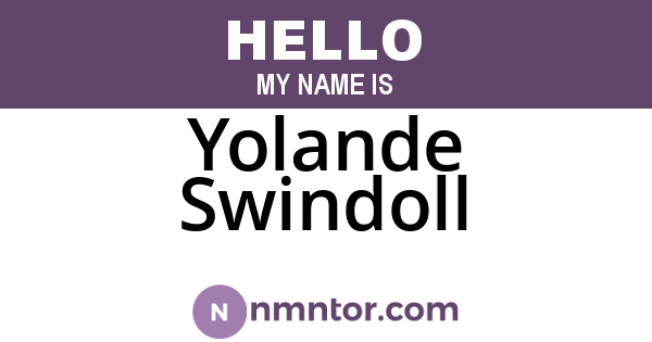 Yolande Swindoll
