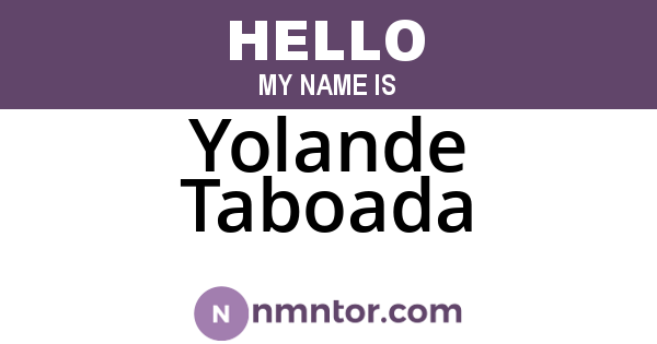 Yolande Taboada