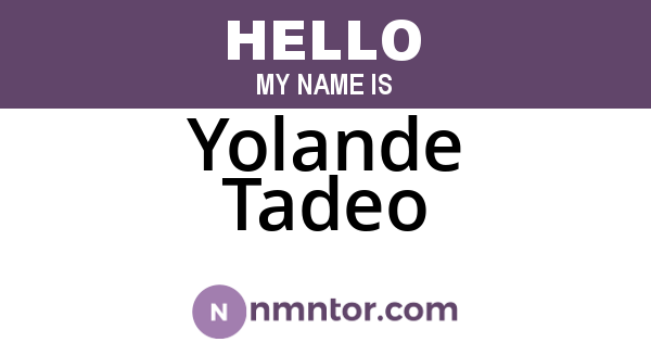 Yolande Tadeo