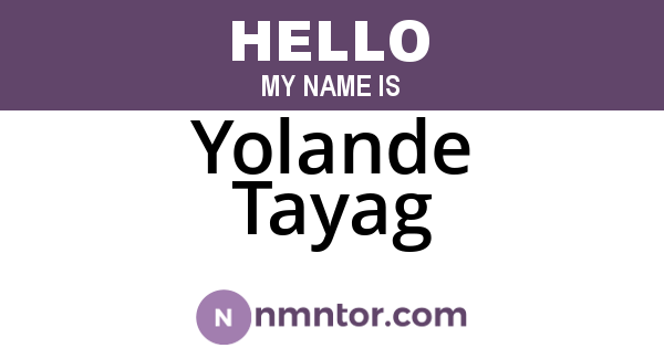 Yolande Tayag