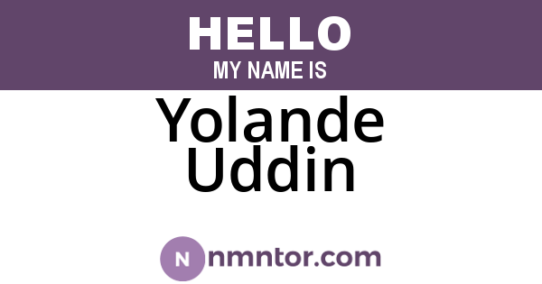 Yolande Uddin
