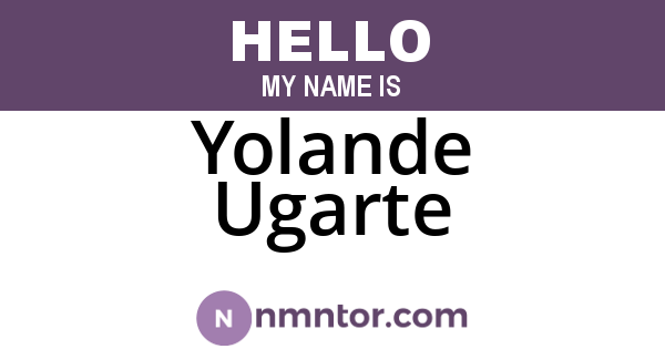 Yolande Ugarte