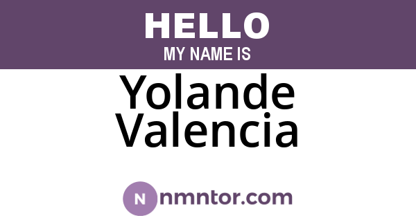 Yolande Valencia