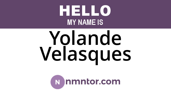 Yolande Velasques