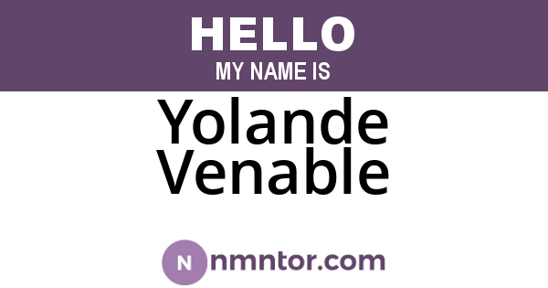 Yolande Venable