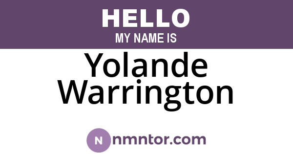 Yolande Warrington