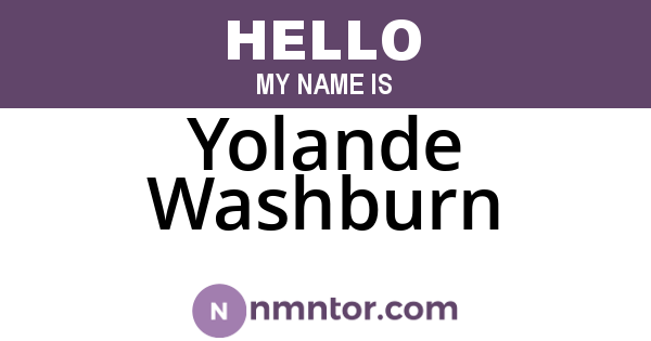 Yolande Washburn
