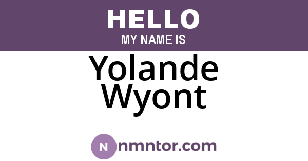 Yolande Wyont