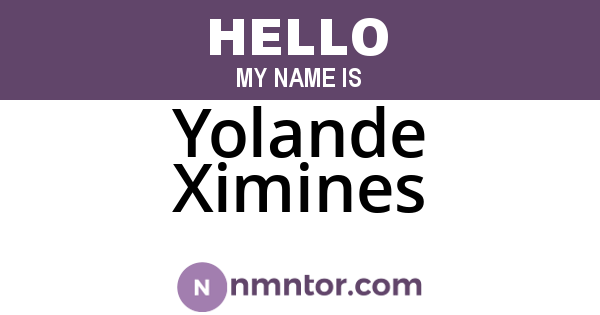 Yolande Ximines