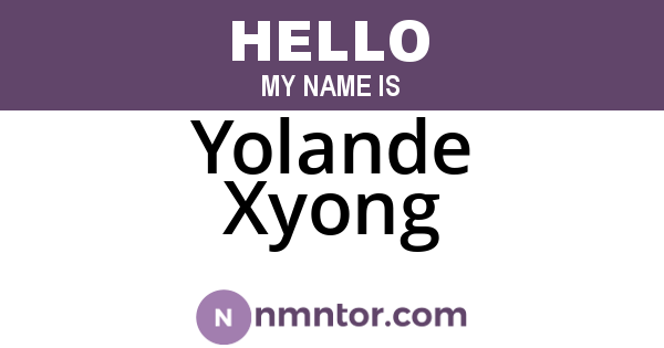 Yolande Xyong