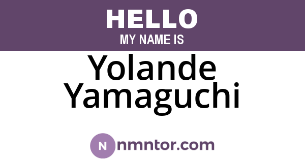 Yolande Yamaguchi