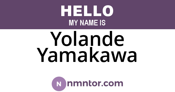 Yolande Yamakawa