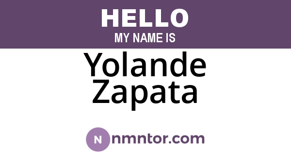 Yolande Zapata
