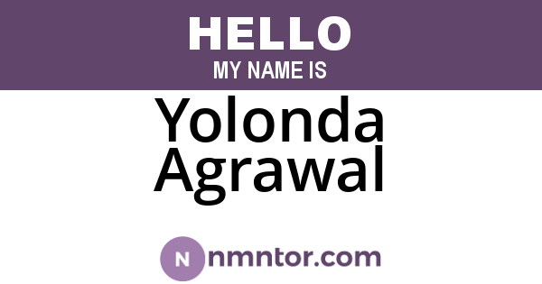 Yolonda Agrawal