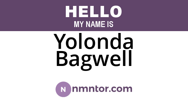 Yolonda Bagwell