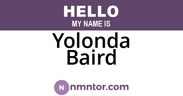 Yolonda Baird