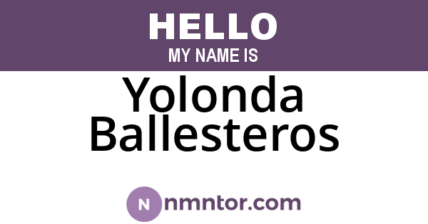 Yolonda Ballesteros