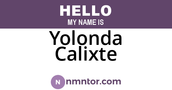 Yolonda Calixte