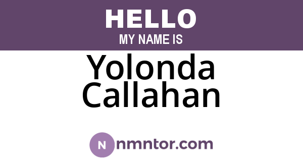 Yolonda Callahan