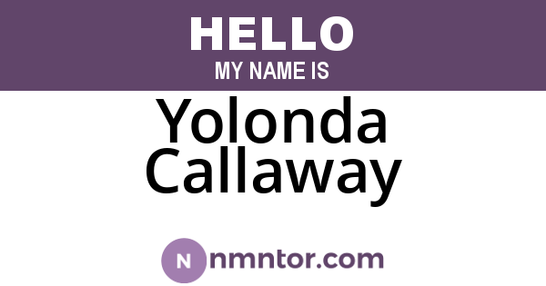 Yolonda Callaway