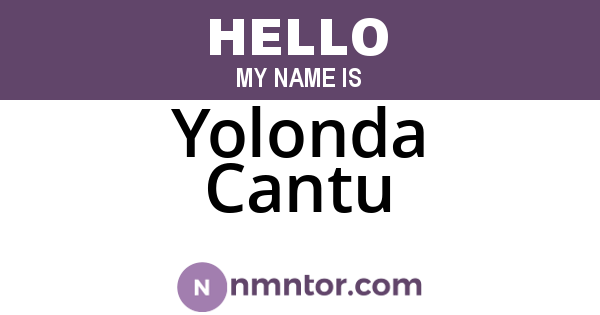 Yolonda Cantu