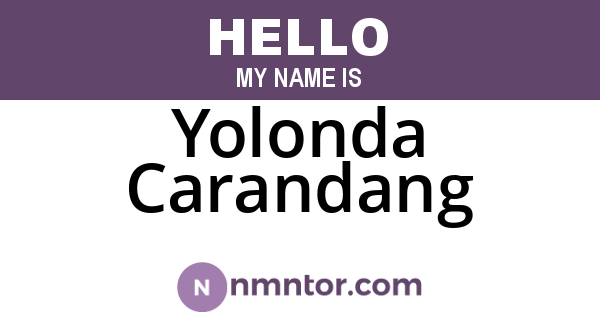 Yolonda Carandang