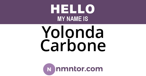 Yolonda Carbone