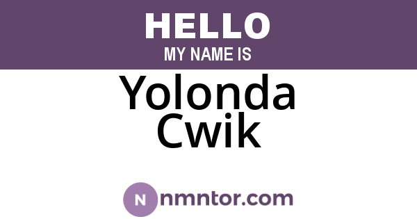 Yolonda Cwik