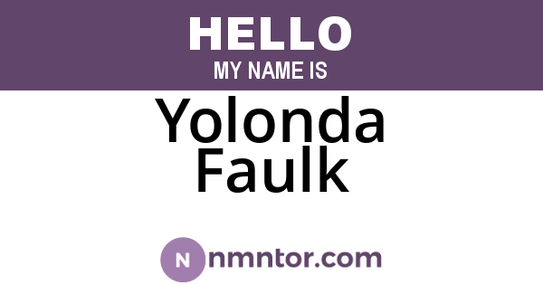 Yolonda Faulk