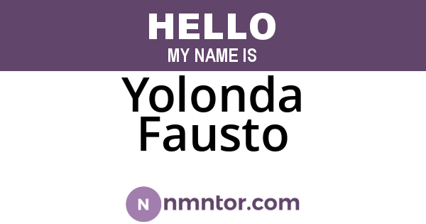 Yolonda Fausto