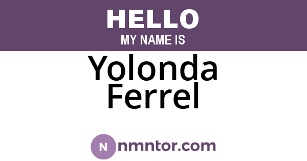 Yolonda Ferrel