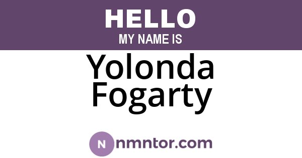 Yolonda Fogarty