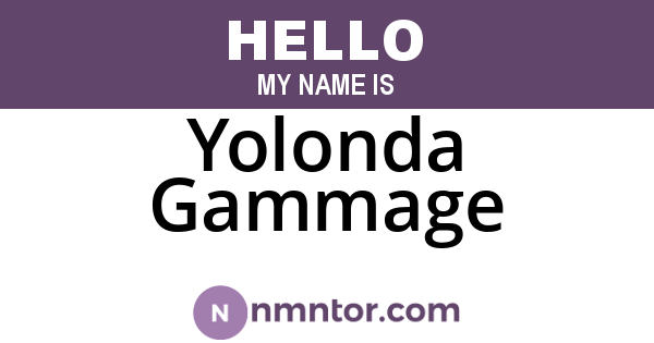 Yolonda Gammage