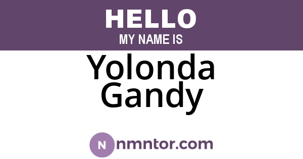 Yolonda Gandy