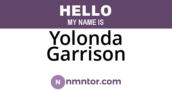 Yolonda Garrison