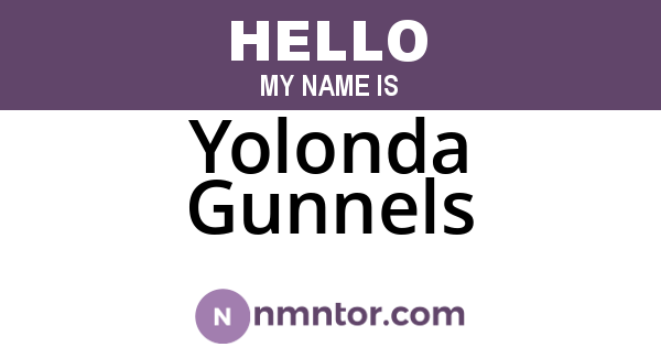 Yolonda Gunnels