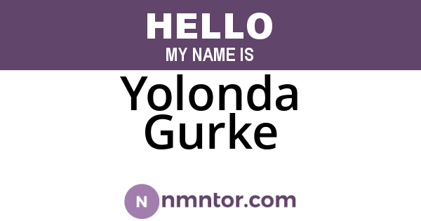 Yolonda Gurke