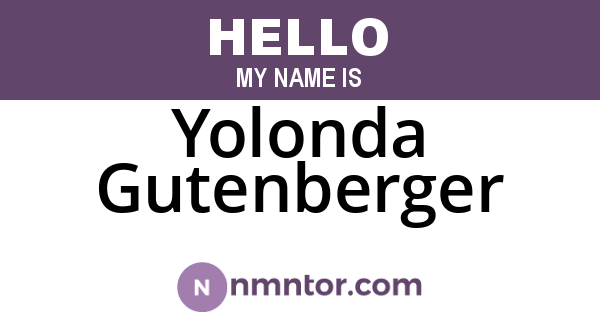 Yolonda Gutenberger