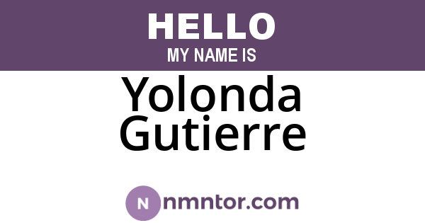 Yolonda Gutierre