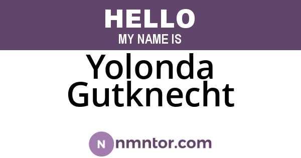 Yolonda Gutknecht