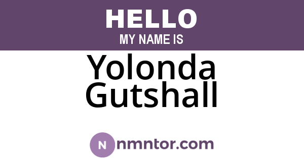 Yolonda Gutshall