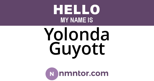 Yolonda Guyott