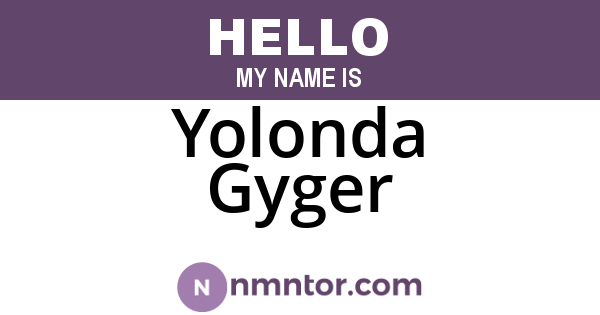 Yolonda Gyger